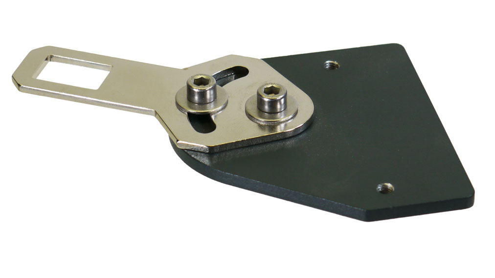 Gurtschlosszunge mit weiterführendem Gurtschloss für den Beifahrergurt