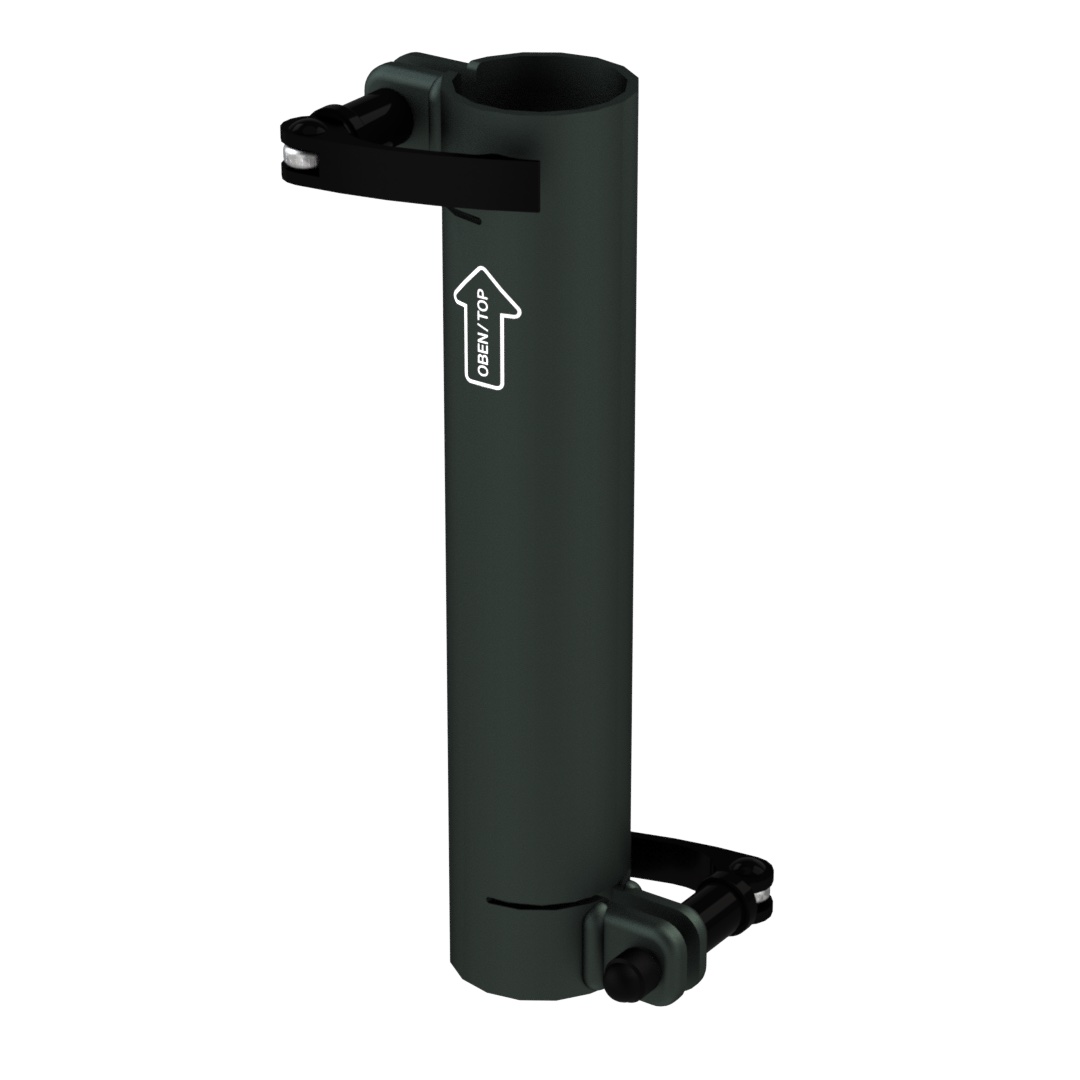 Standrohr 250 mm gerade mit 2 Exzenterhebeln für Laptop-Halterung