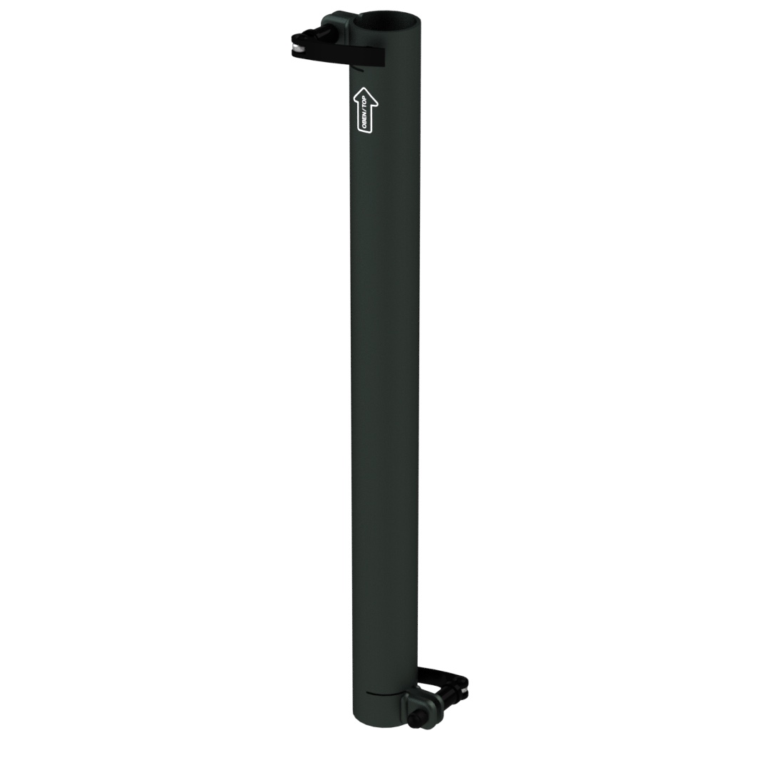 Standrohr 550 mm gerade mit 2 Exzenterhebeln für Laptop-Halterung