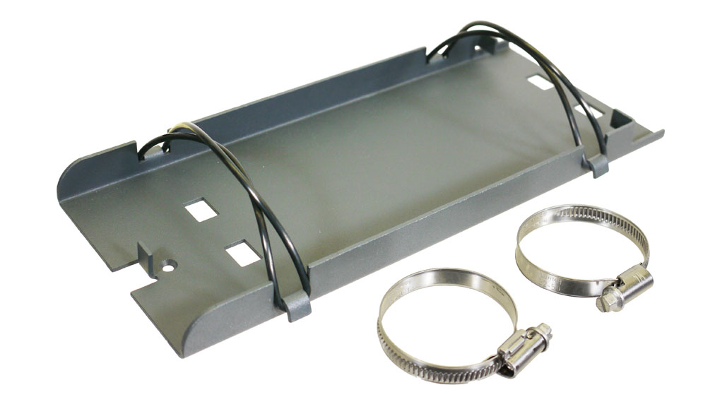 Netzteilplatte 110x230 mm mit Schellen- oder Schraubbefestigung für Laptop-Halterung