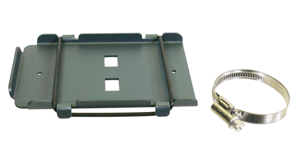 Netzteilplatte 85x150 mm am Standrohr für Laptop-Halterung 