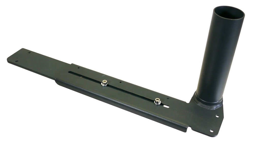 Universal-Einschraubbasis für Laptop-Halterung in rechtslenkenden Fahrzeugen zur Sitzschienenmontage