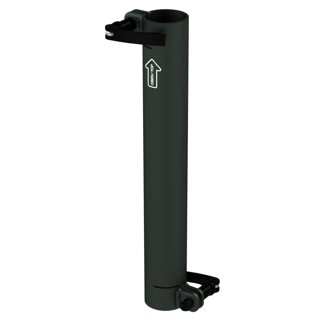 Standrohr 350 mm gerade mit 2 Exzenterhebeln für Laptop-Halterung