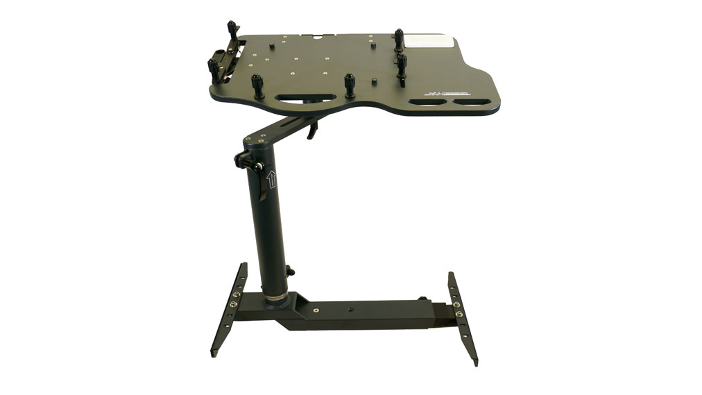 Laptop-Haltesystem Notebookboy® MAXI auf Einspreizbasis mit Standrohr 300 mm