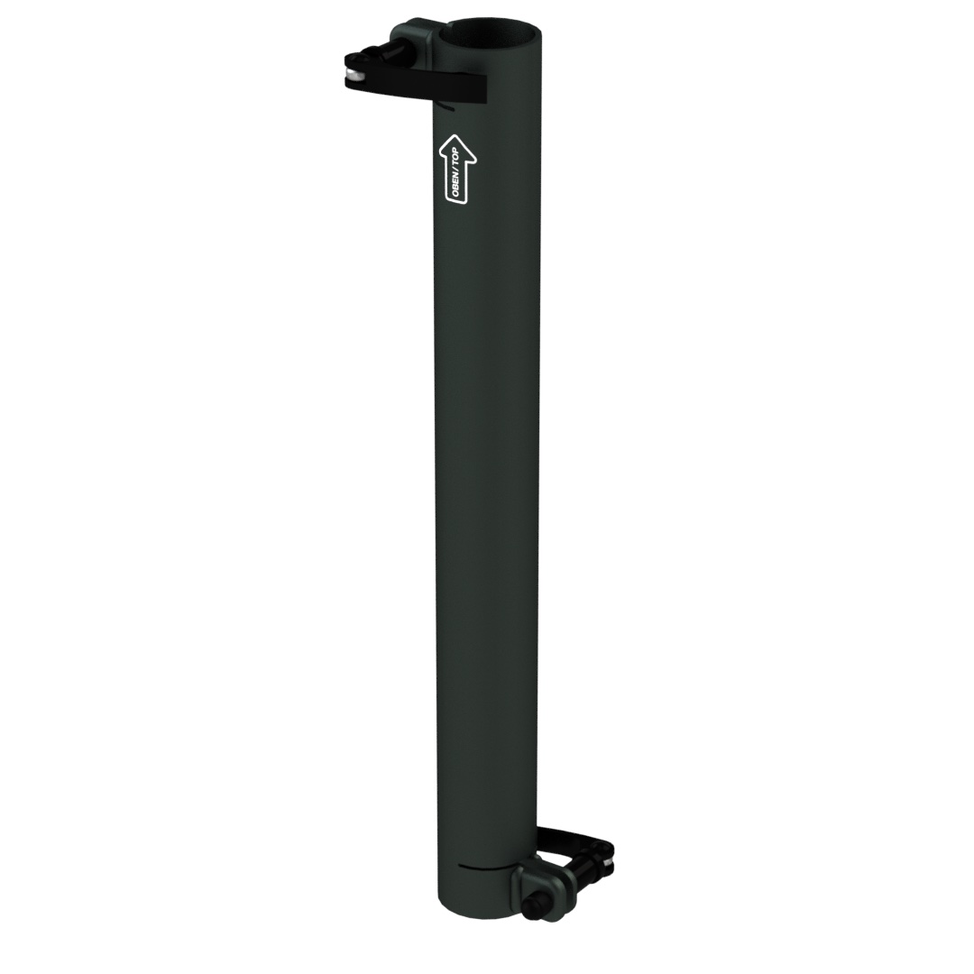 Standrohr 450 mm gerade mit 2 Exzenterhebeln für Laptop-Halterung