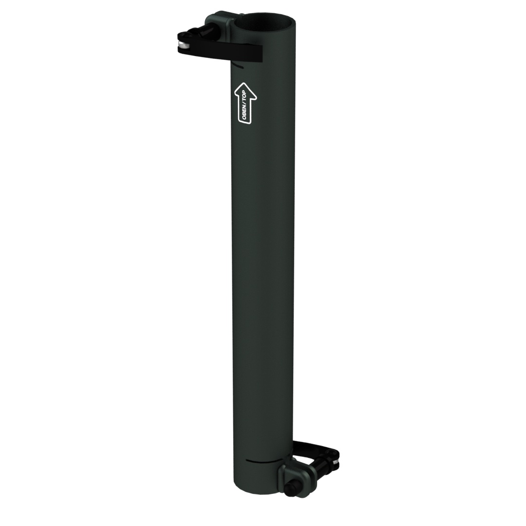 Standrohr 400 mm gerade mit 2 Exzenterhebeln für Laptop-Halterung